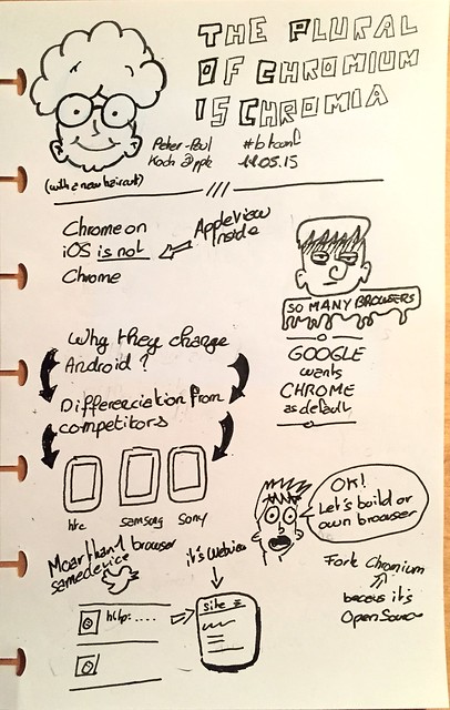 Sketchnote of the talk The Plural of Chromium is Chromia
