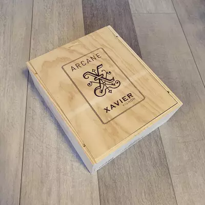 A wooden box with 