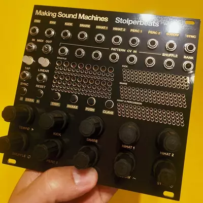 A Stolperbeats synthesizer module labeled 