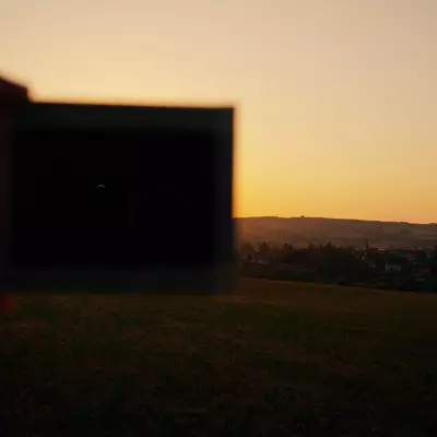 The eclipse photographed through a welding glass