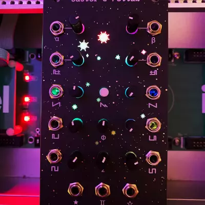 The stars on the panel of the module are glowing and changing colors.