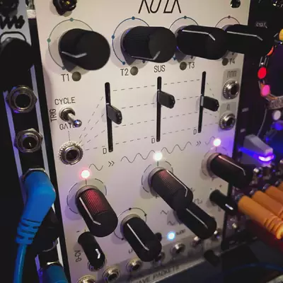 Wave Packet module mounted ina rack with the led lit on