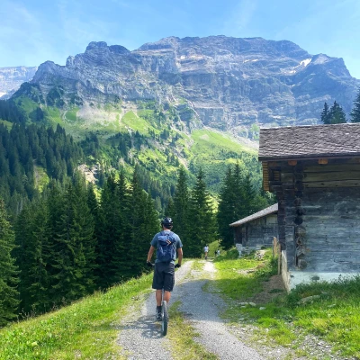 Scooter in the mountains