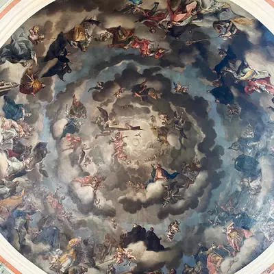 The roof of the Martial church. It is a fresco representing biblical scenes.