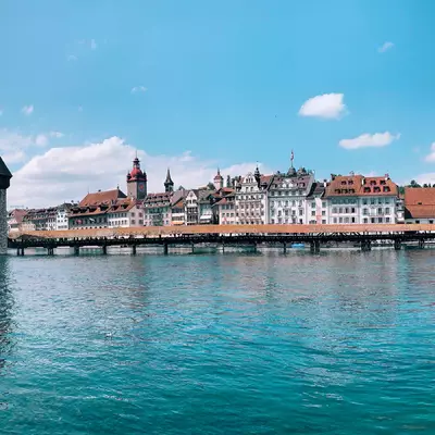 View of the Kapellbrücke from the Seebrücke